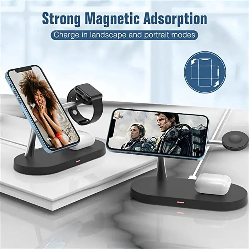 30W 3 in 1 Magnetic Wireless Charger Stand for iPhone 15 14 13 Pro Max Apple Watch 8 7 Airpods Induction Fast Charging Station Pinnacle Luxuries