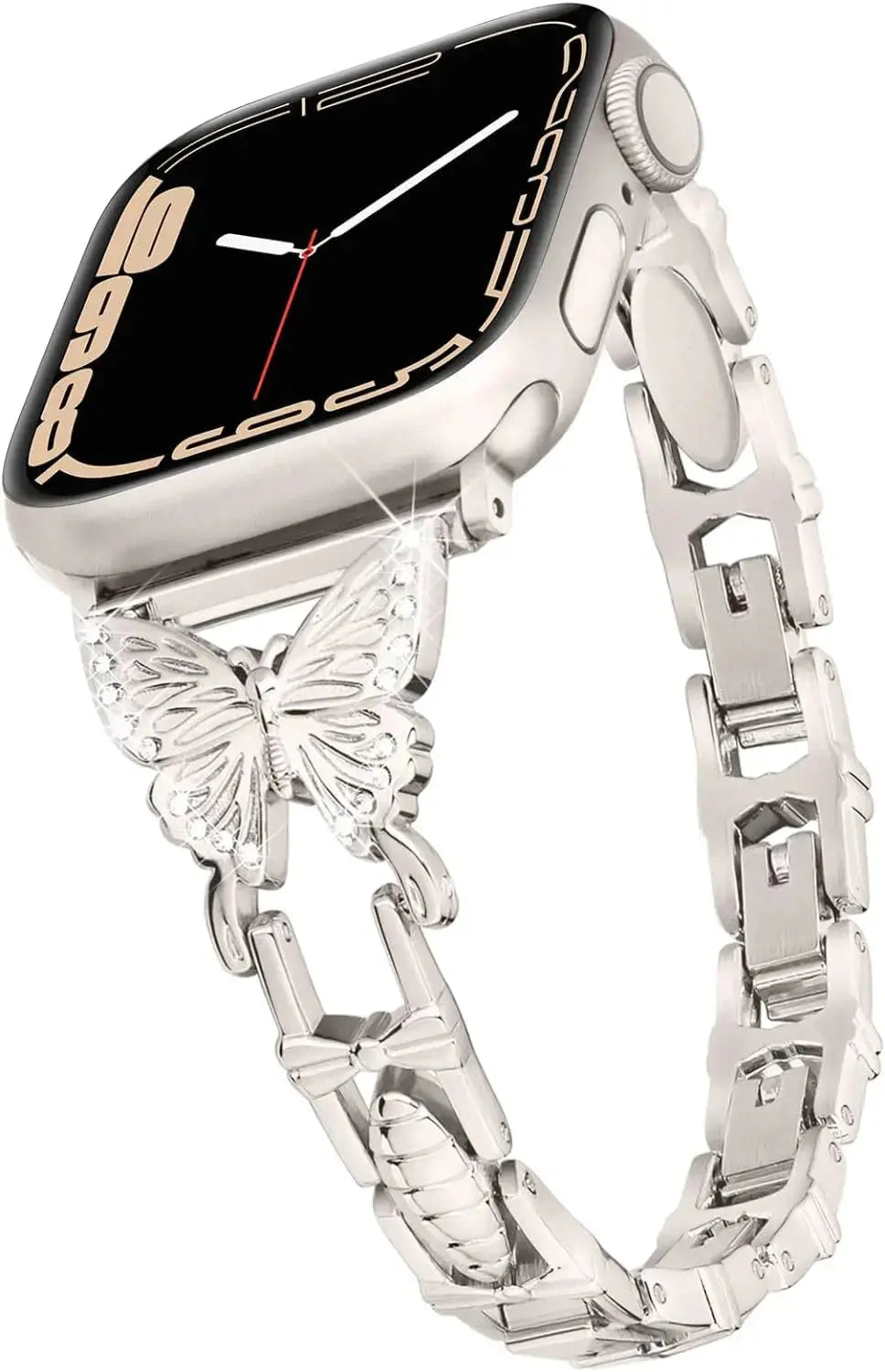 FlutterGlimmer Diamond Butterfly Band for Apple Watch - Pinnacle Luxuries