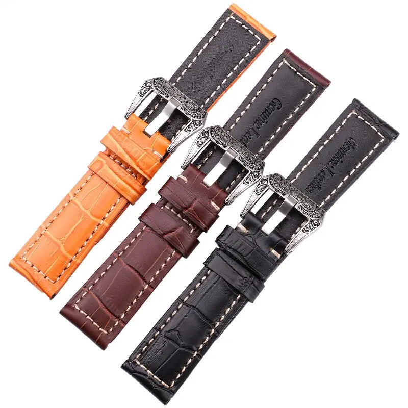 Pinnacle Handmade Genuine Italian Leather Watch Band 22mm 24mm Pinnacle Luxuries