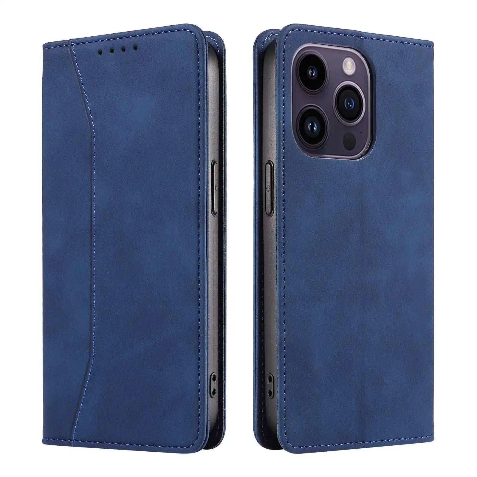 MagnoShield Pro Stand Case for iPhone 14 & 15 - Elite Defense Wallet Series - Pinnacle Luxuries