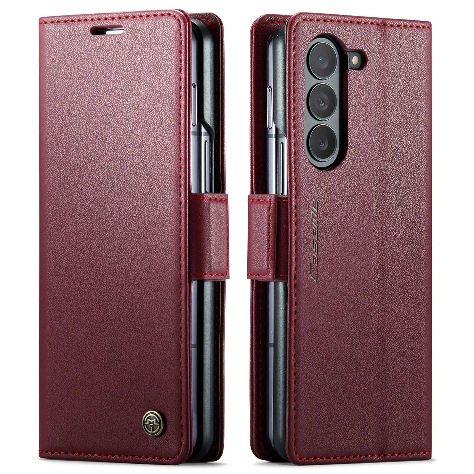 CaseMe Wallet Case for Samsung Galaxy Z Fold 5 Premium PU Leather Flip Case Magnetic Credit Card Holder Phone Cover Pinnacle Luxuries