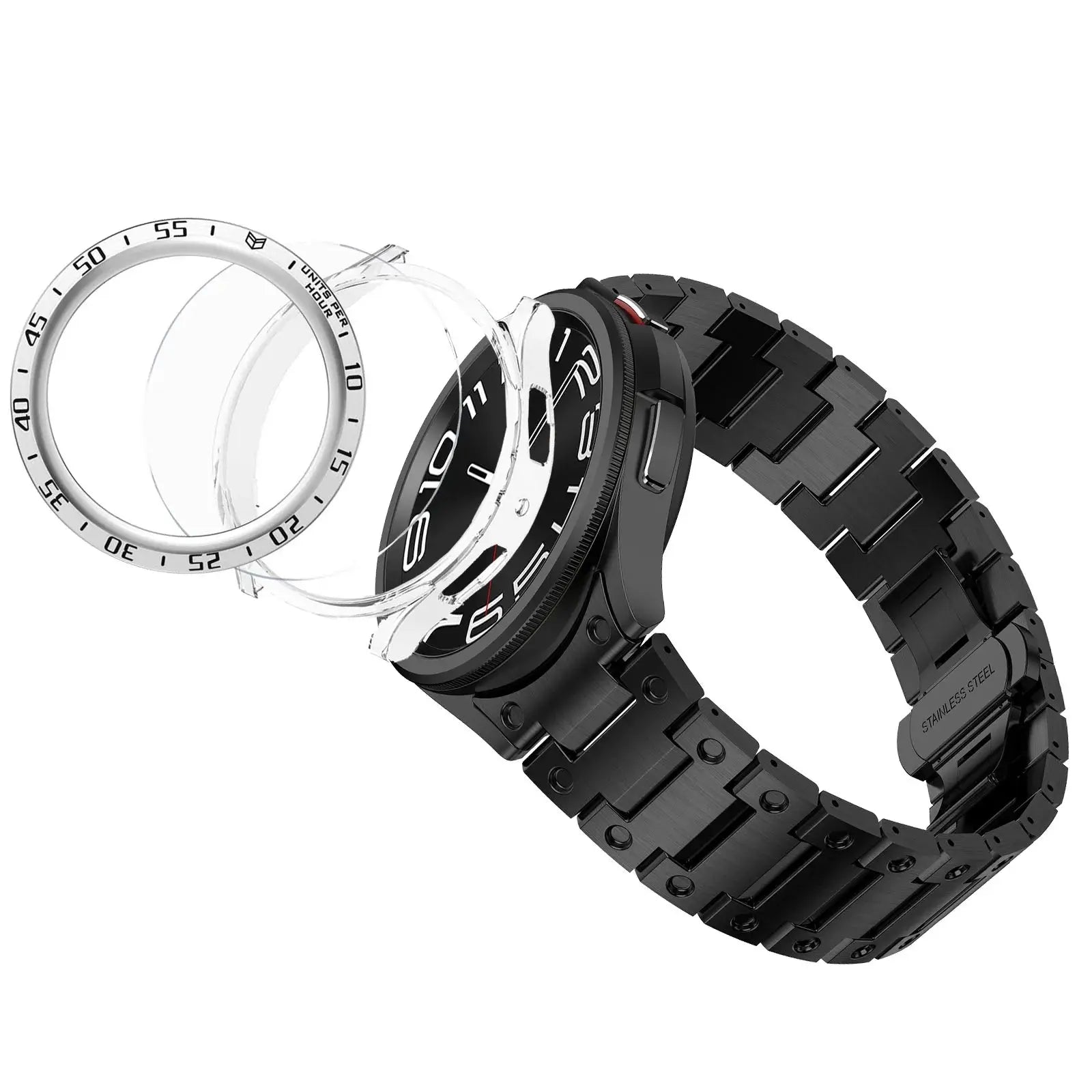 Titanium Elegance Band & Armor Case for Samsung Galaxy Watch