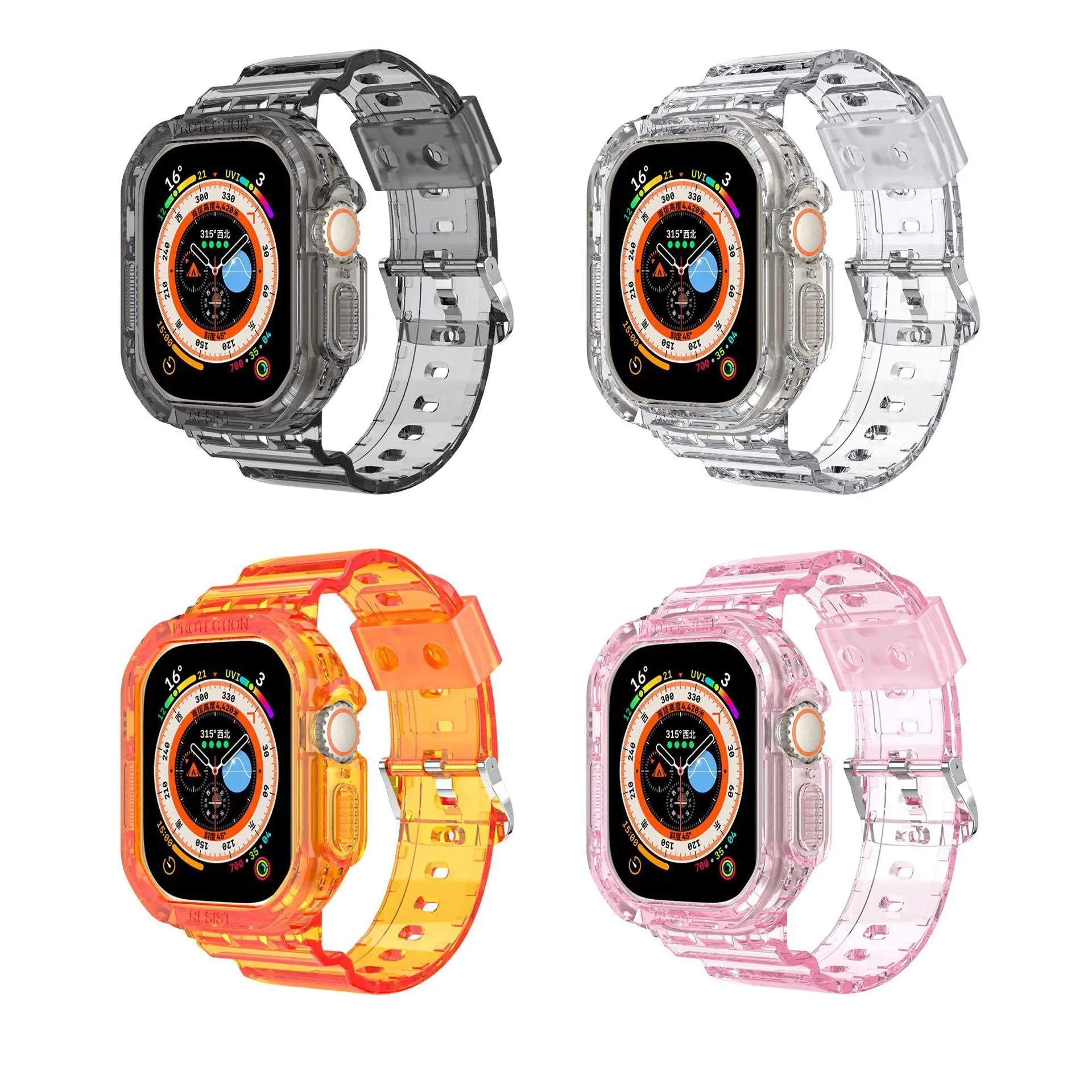 Pinnacle Transparent Band And Case Combo For Apple Watch Ultra 49mm - Pinnacle Luxuries