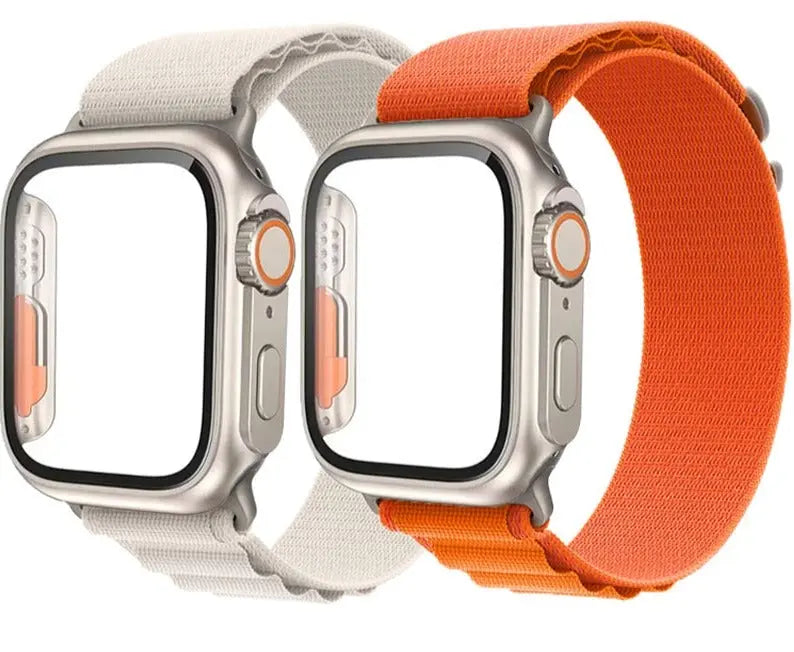 Ultimate Protection Bundle: Nylon Band and Case Screen Protector for Apple Watch - Pinnacle Luxuries