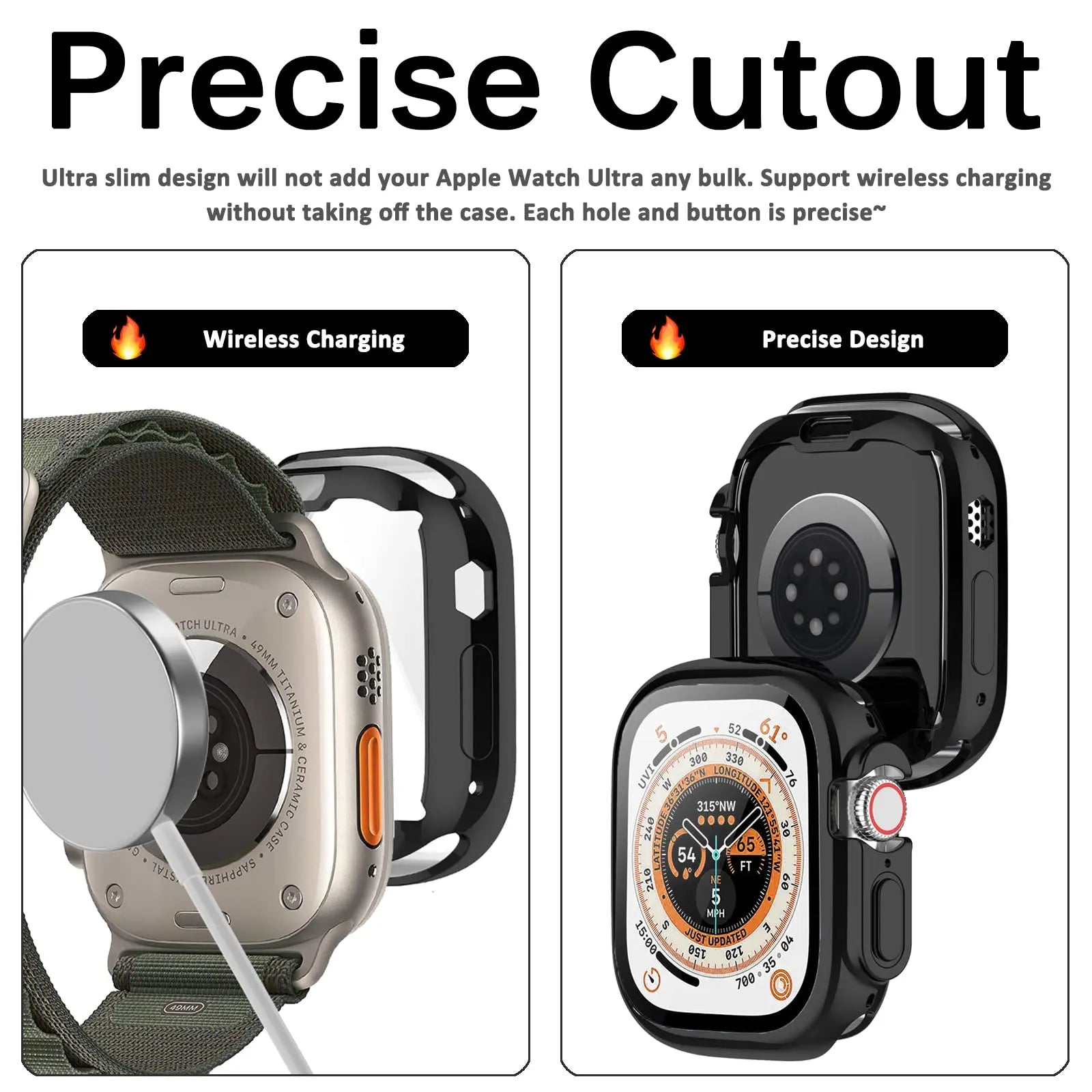 Pinnacle Custom Soft TPU Case For Apple Watch Ultra 49mm Screen Protector - Pinnacle Luxuries