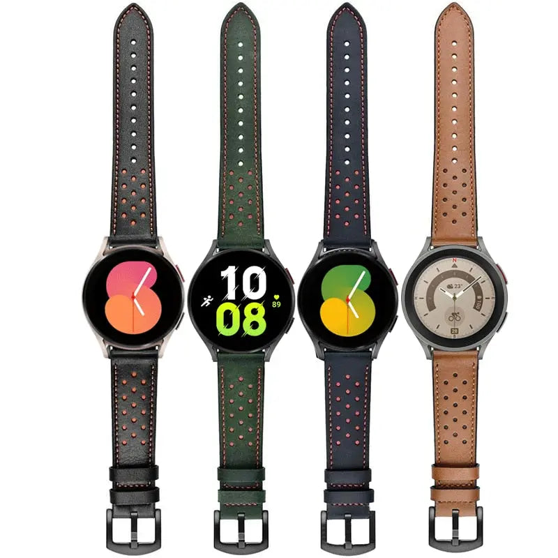 Custom Leather Band For Samsung Galaxy Watch 5 / Watch 4 - Pinnacle Luxuries