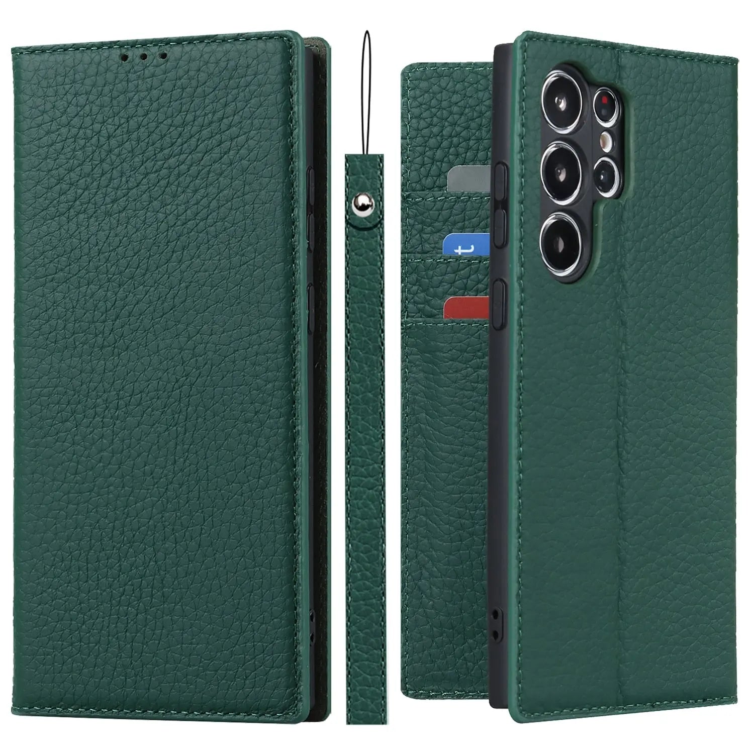 Pinnacle Genuine Leather Wallet Case For Samsung Galaxy S23 Ultra - Pinnacle Luxuries