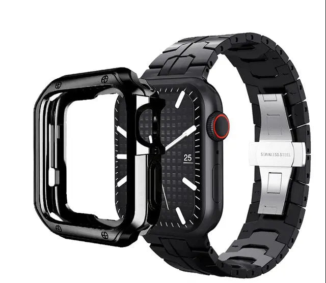 Pinnacle Premium Edition Stainless Steel Band Case For Apple Watch - Pinnacle Luxuries