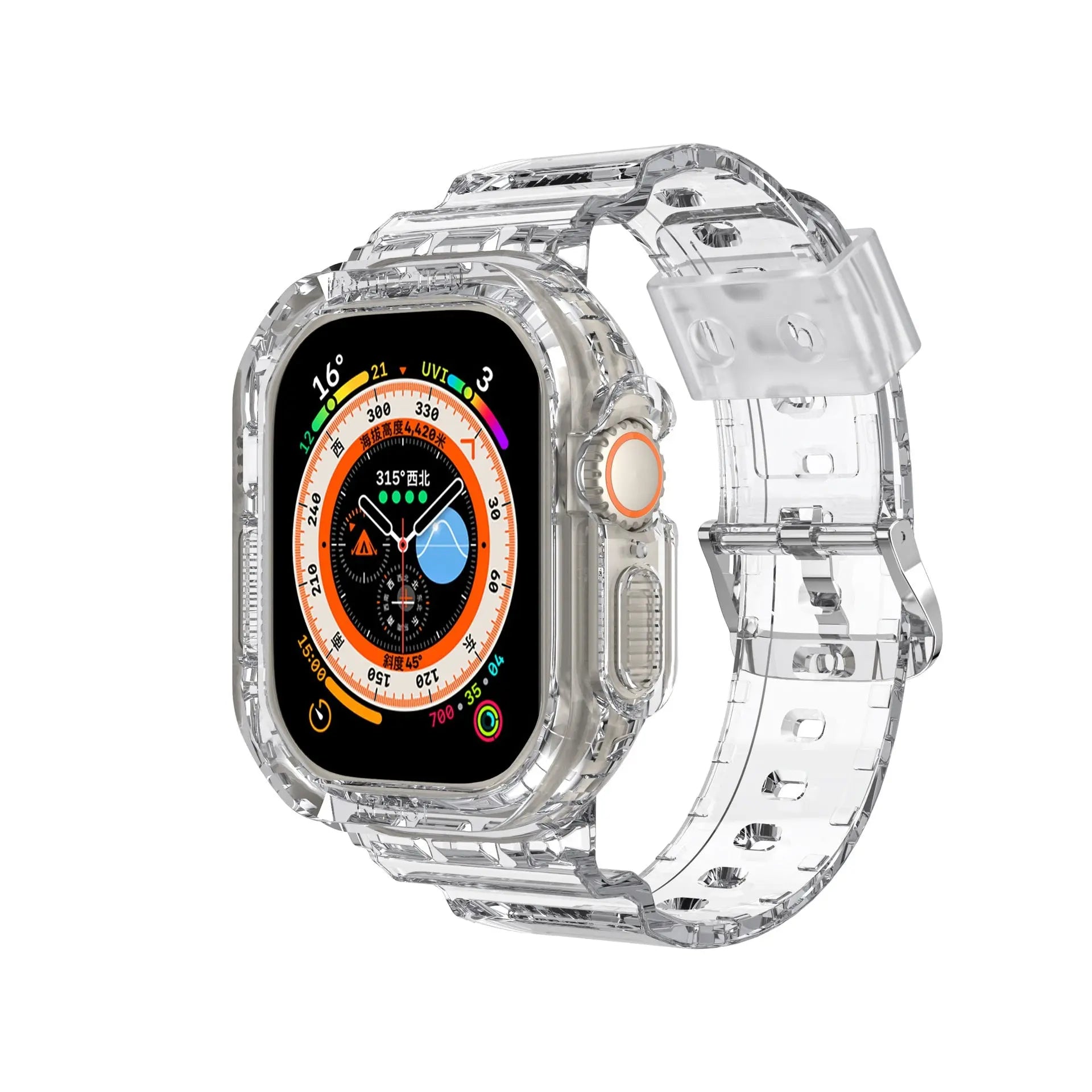 Pinnacle Transparent Band And Case Combo For Apple Watch Ultra 49mm - Pinnacle Luxuries