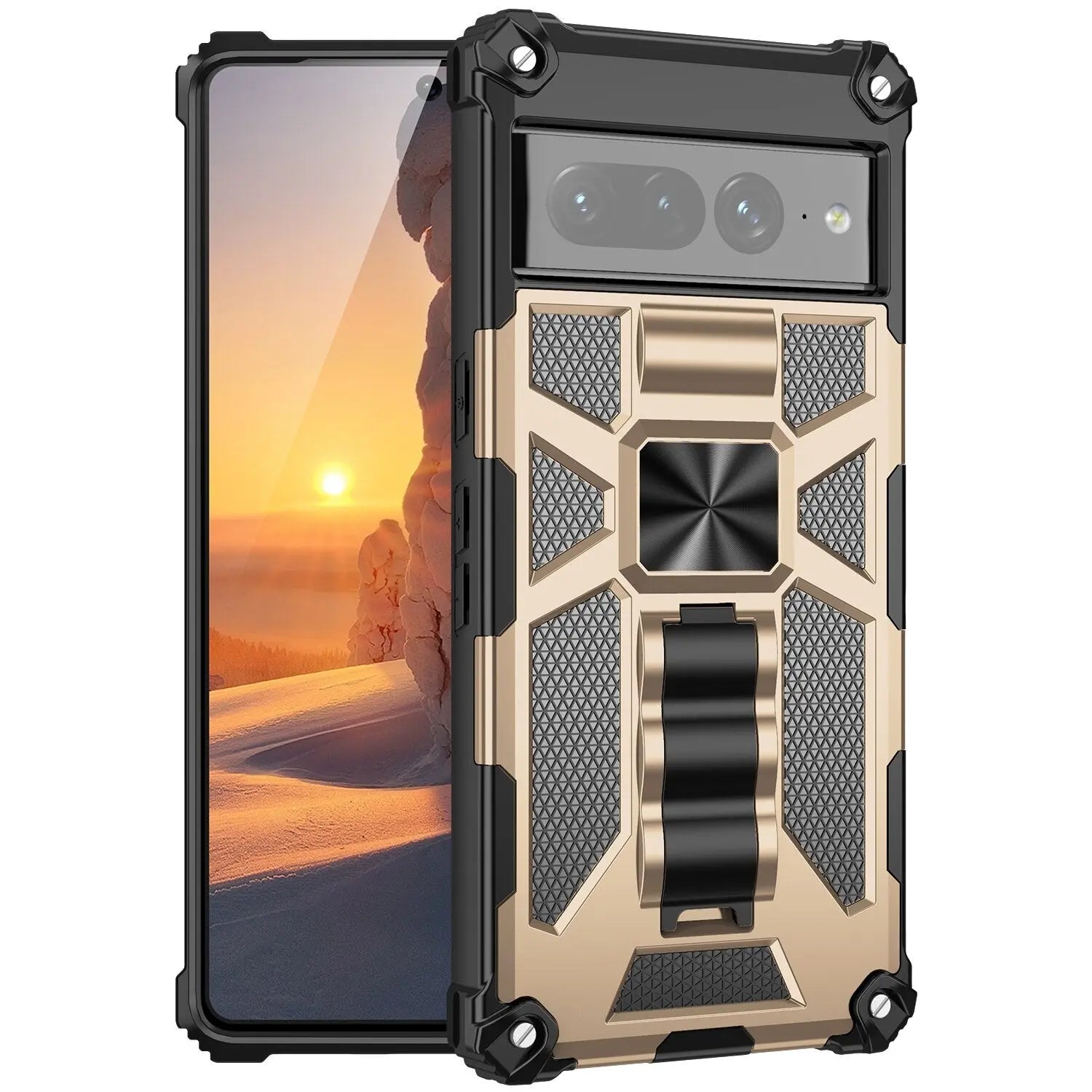 Pinnacle Camouflage Armor Shockproof Kickstand Case For Google Pixel 7 Pro Case - Pinnacle Luxuries