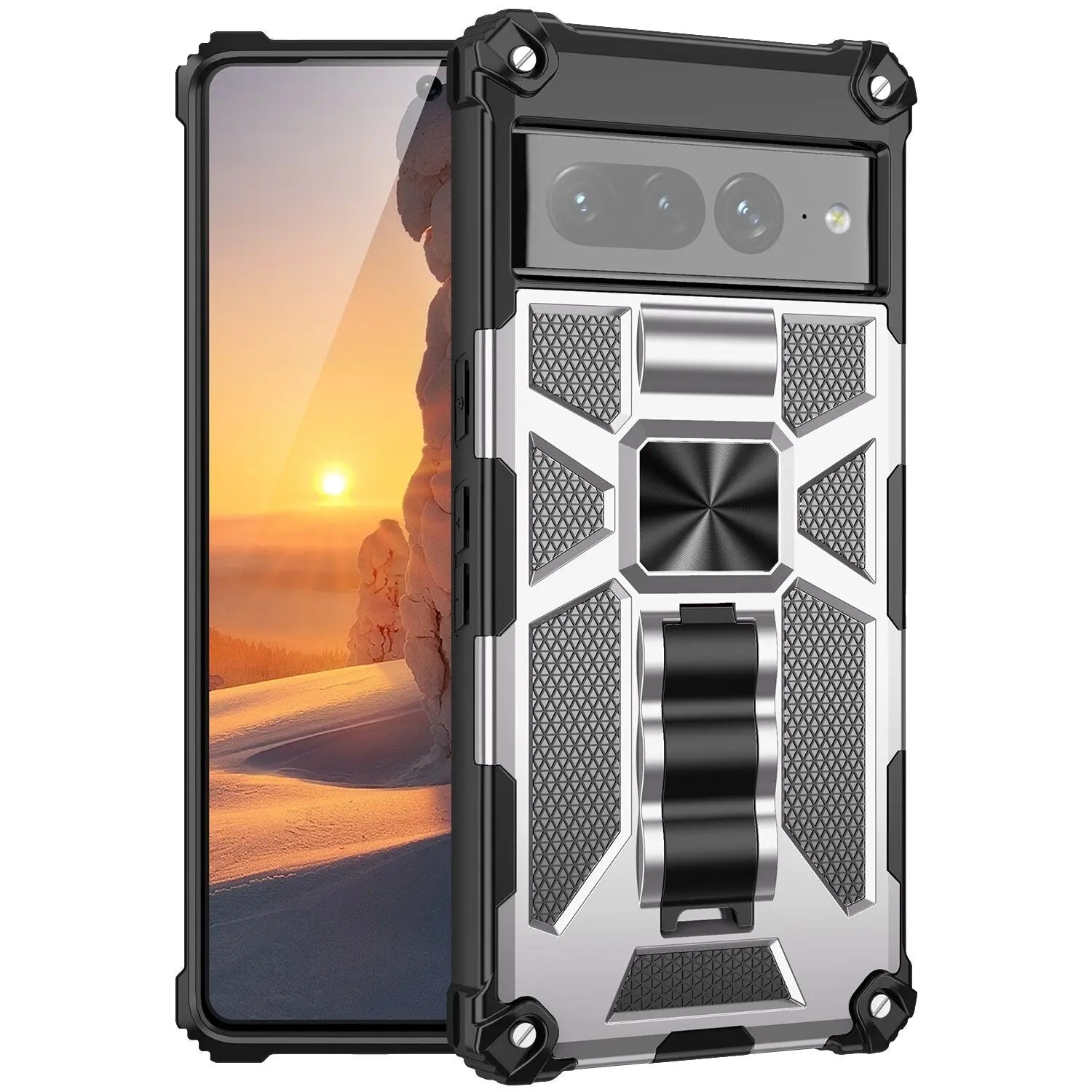 Pinnacle Camouflage Armor Shockproof Kickstand Case For Google Pixel 7 Pro Case - Pinnacle Luxuries