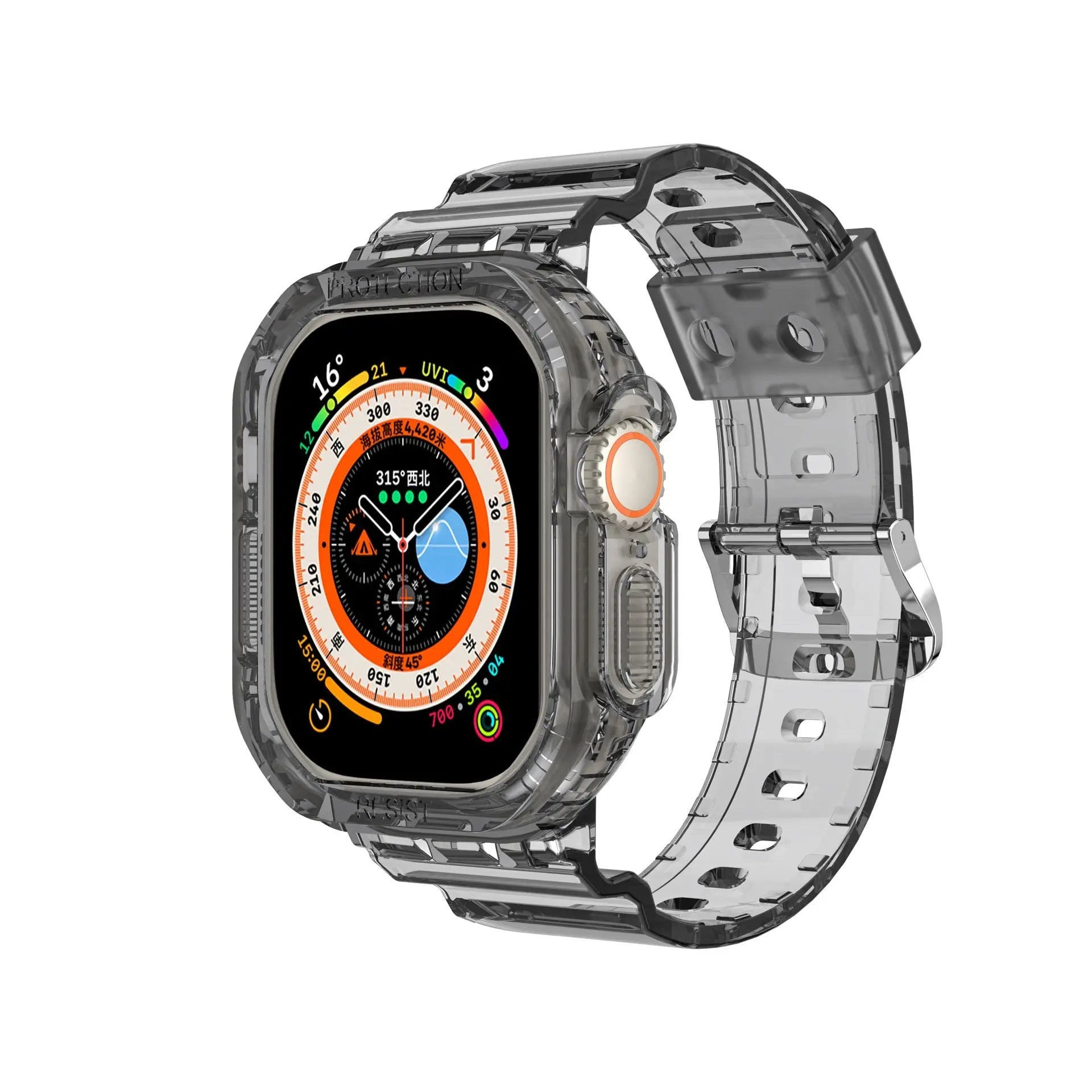 Pinnacle Transparent Band And Case Combo For Apple Watch Ultra 49mm - Pinnacle Luxuries