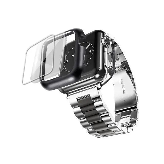 Premium Luxury Stainless Steel Apple Watch Band Case - Pinnacle Luxuries