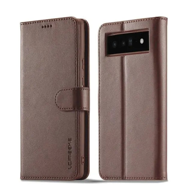 Premium Leather Wallet Case For Google Pixel 6 / 6 Pro - Pinnacle Luxuries