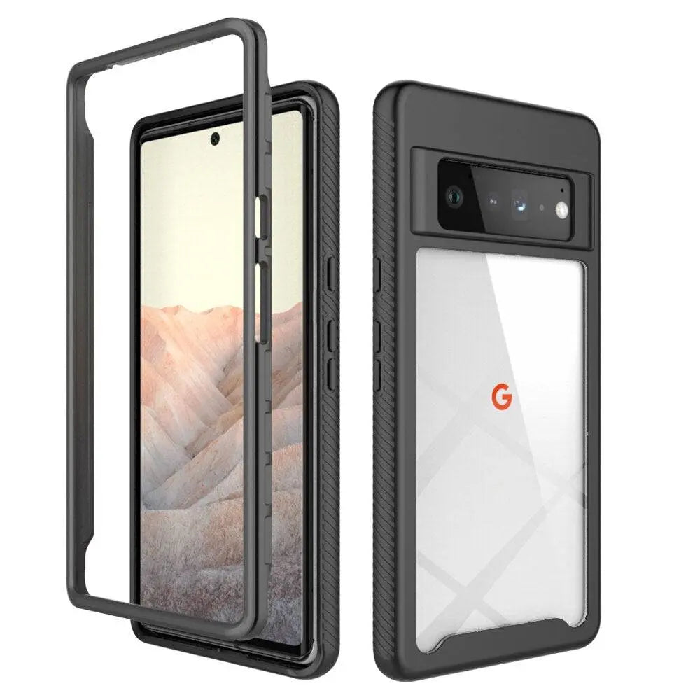 Shockproof Transparent Shield 2 in 1 Hybrid Case For Google Pixel 6 Pro - Pinnacle Luxuries