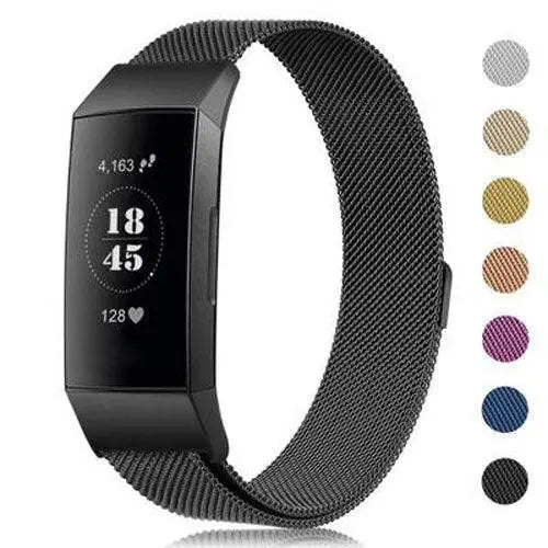 Fitbit Charge 3 & 4 Prestige Stainless Steel Mesh Loop Band - Pinnacle Luxuries