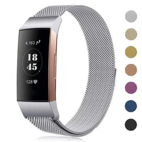 Fitbit Charge 3 & 4 Prestige Stainless Steel Mesh Loop Band - Pinnacle Luxuries