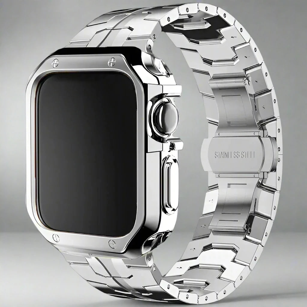 TitanGuard™ Elite Series Titanium Band & TPU Case for Apple Watch