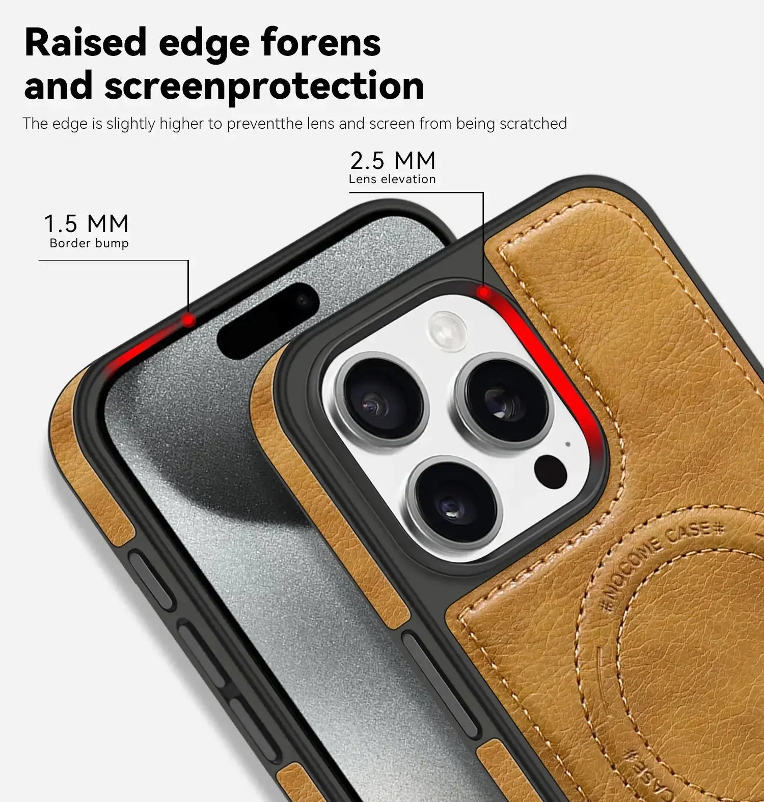 for iPhone 15/14/13/12/11 Pro Max Plus Case, Fit for Mag-Safe, Mil-Grade Drop Protection, Adjustable Kickstand Leather Cover Pinnacle Luxuries