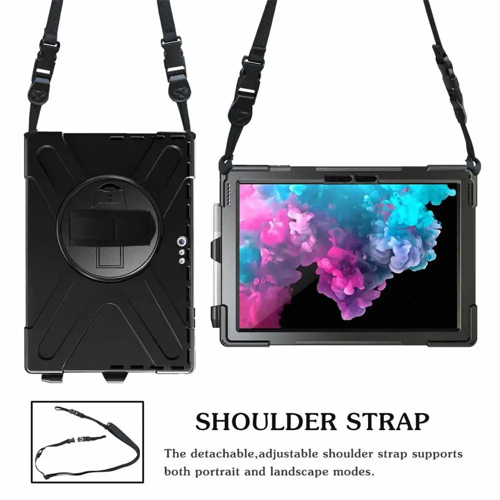 360 Rotating Hand Strap Kids Safe Shockproof Case for Microsoft Surface Pro 4 Pro 5 Pro 6 7 12.3" Surface Go 2 Pro X Cover Funda Pinnacle Luxuries