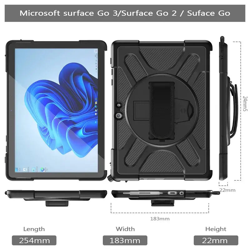 360 Rotating Shockproof Laptop Cover for Microsoft Surface Go 4 3 2 1 10.5" Pro 9 8 13" 7 6 5 4 12.3 inch Case Funda Capa Coque Pinnacle Luxuries