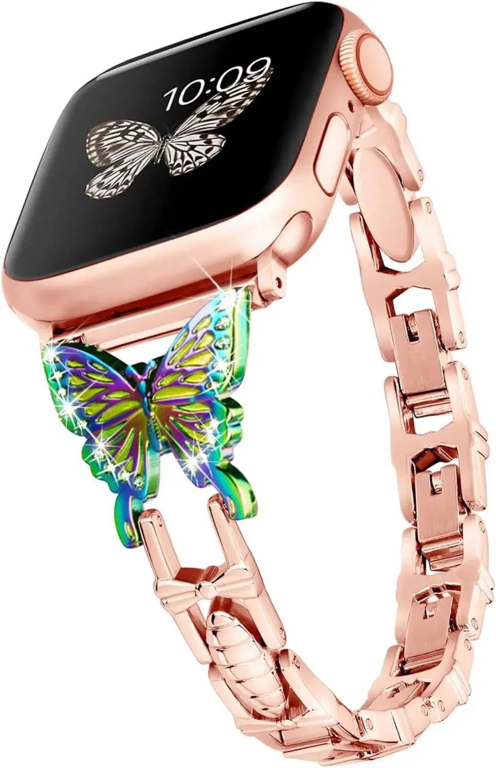 FlutterGlimmer Diamond Butterfly Band for Apple Watch - Pinnacle Luxuries