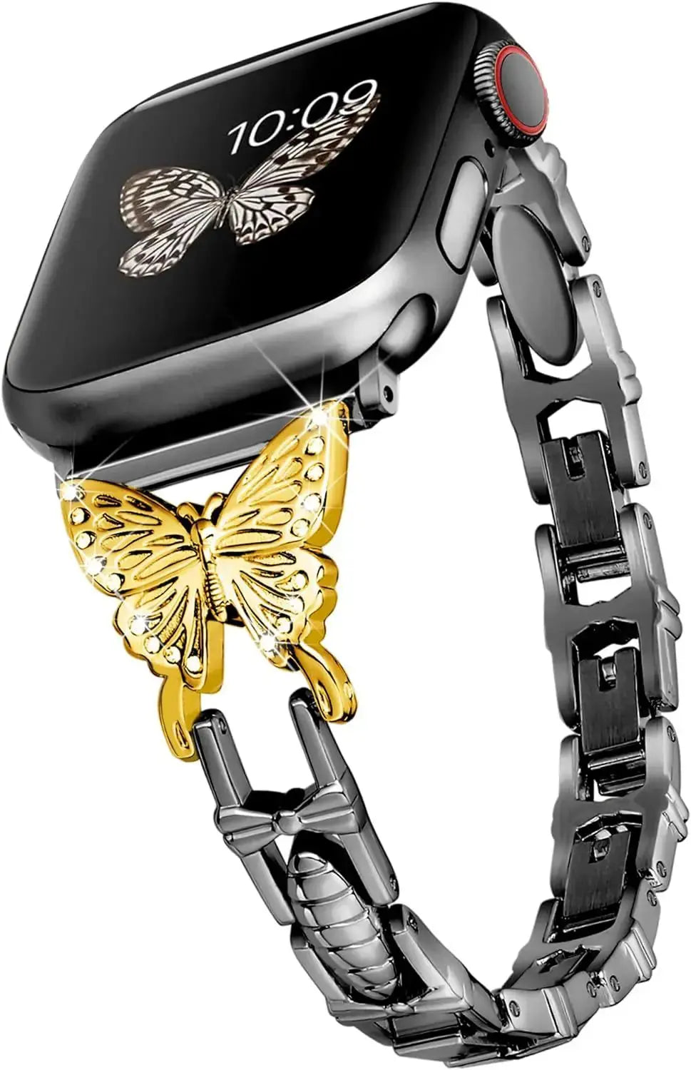 FlutterGlimmer Diamond Butterfly Band for Apple Watch - Pinnacle Luxuries