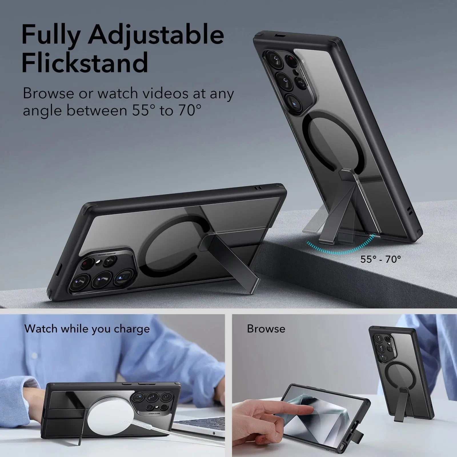ESR for Samsung S24 Ultra MagSafe Case with Kickstand for Galaxy S24 Ultra 2024 Military-Grade Drop HaloLock Protection Case Pinnacle Luxuries