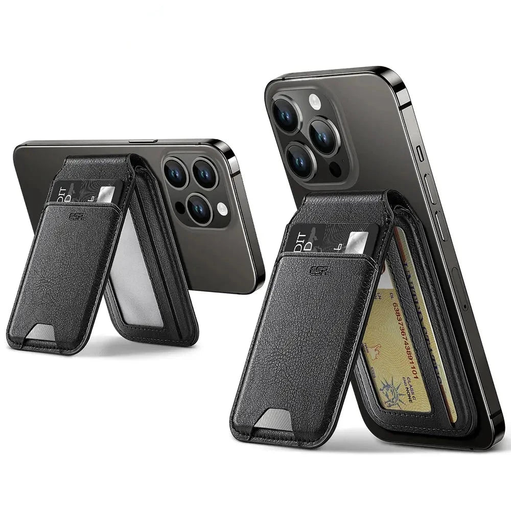 MagnaLeather Wallet Stand Case for iPhone 12 13 14 15 - Pinnacle Luxuries