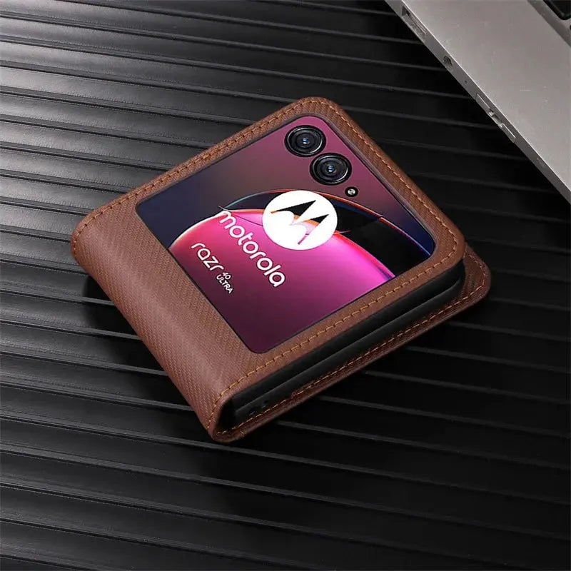 CarbonFlex WalletGuard Case For Motorola Razr 40 Ultra - Pinnacle Luxuries