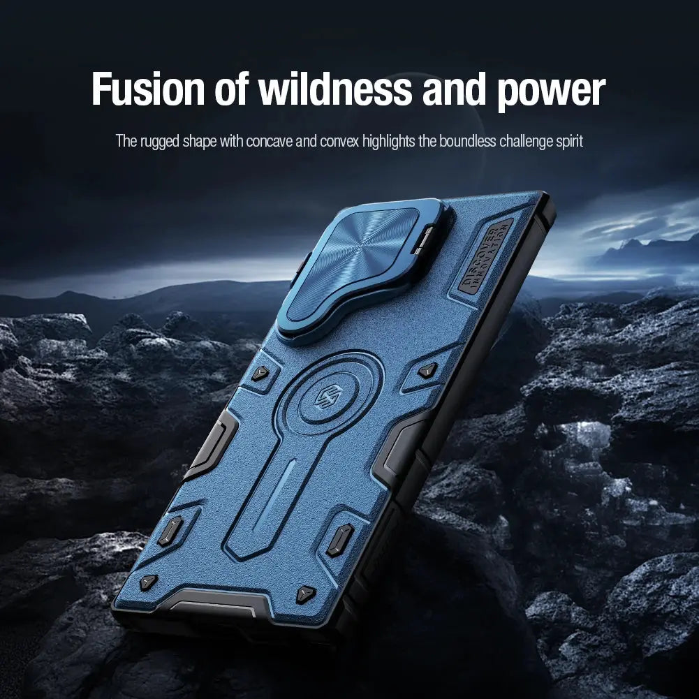 For Samsung Galaxy S24 Ultra Case NILLKIN CamShield Armor Prop Flip Lens Bracket Case With Kickstand For Samsung S24 Ultra Cover Pinnacle Luxuries