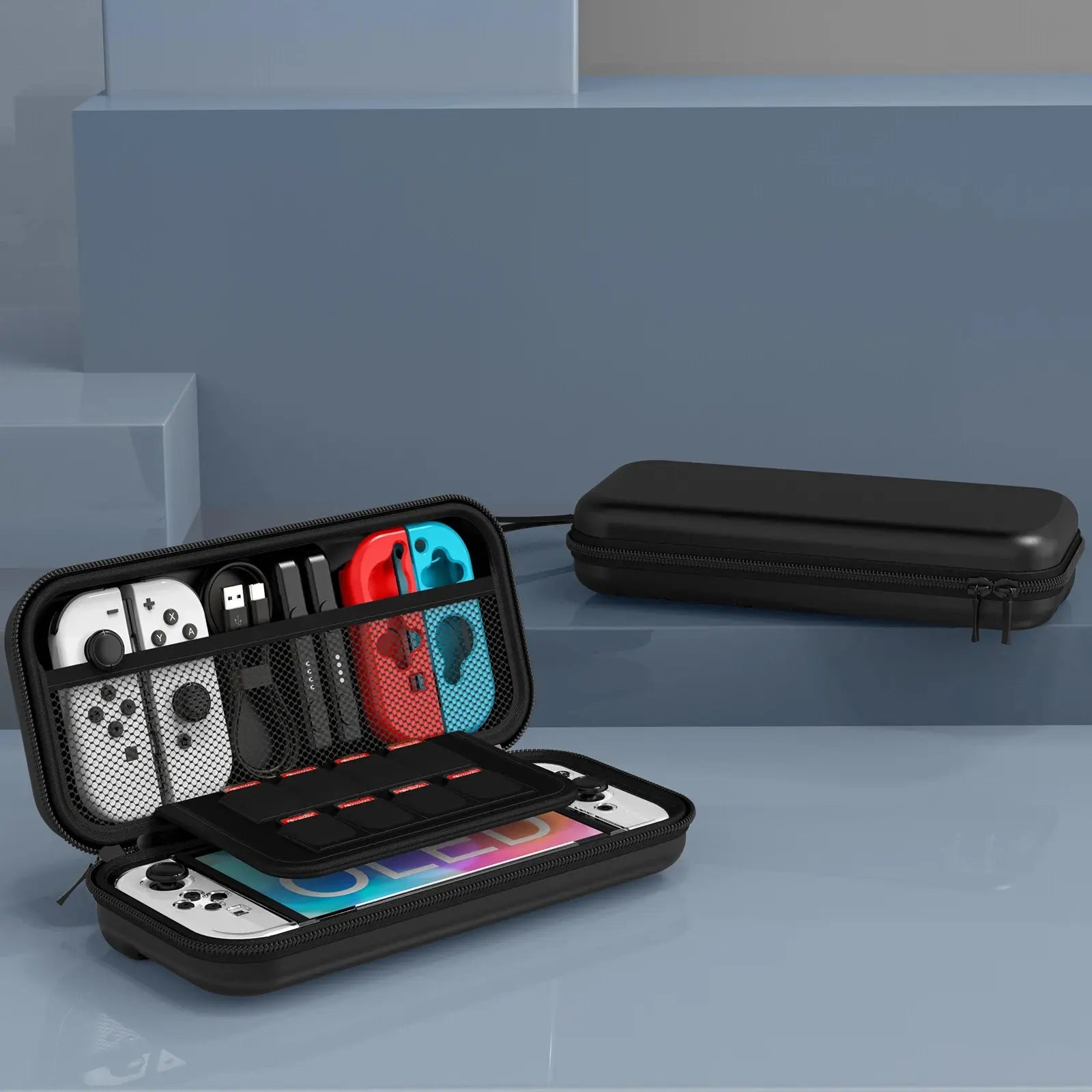 For Switch OLED Model Carrying Case 9 in 1 Accessories Kit for 2022 Nintendo Switch OLED Model  with Protective Case Pinnacle Luxuries