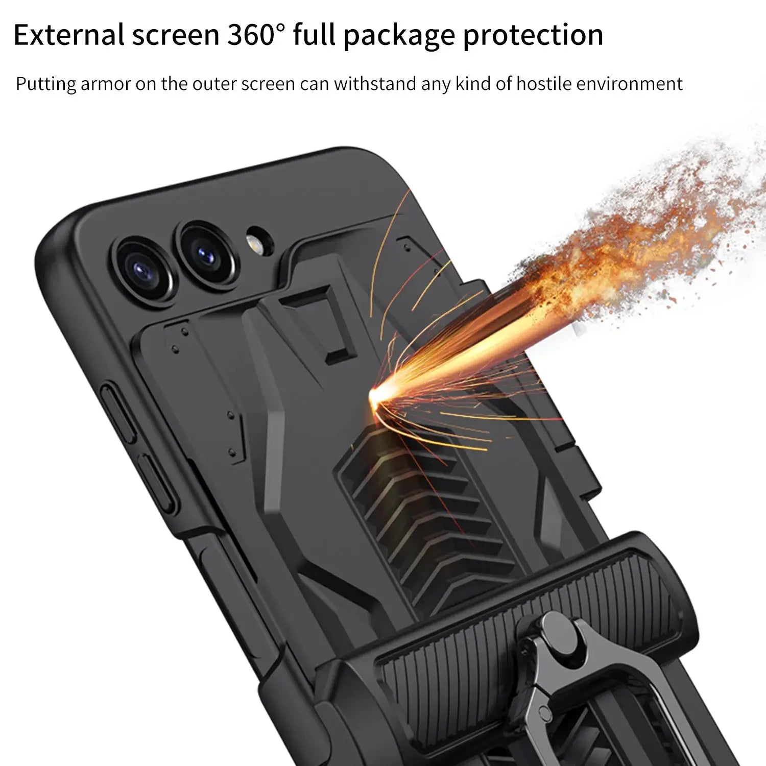 GalaxyGuard Pro: Magnetic Hinge All-Package Case for Samsung Galaxy Z Flip 5 5G Pinnacle Luxuries