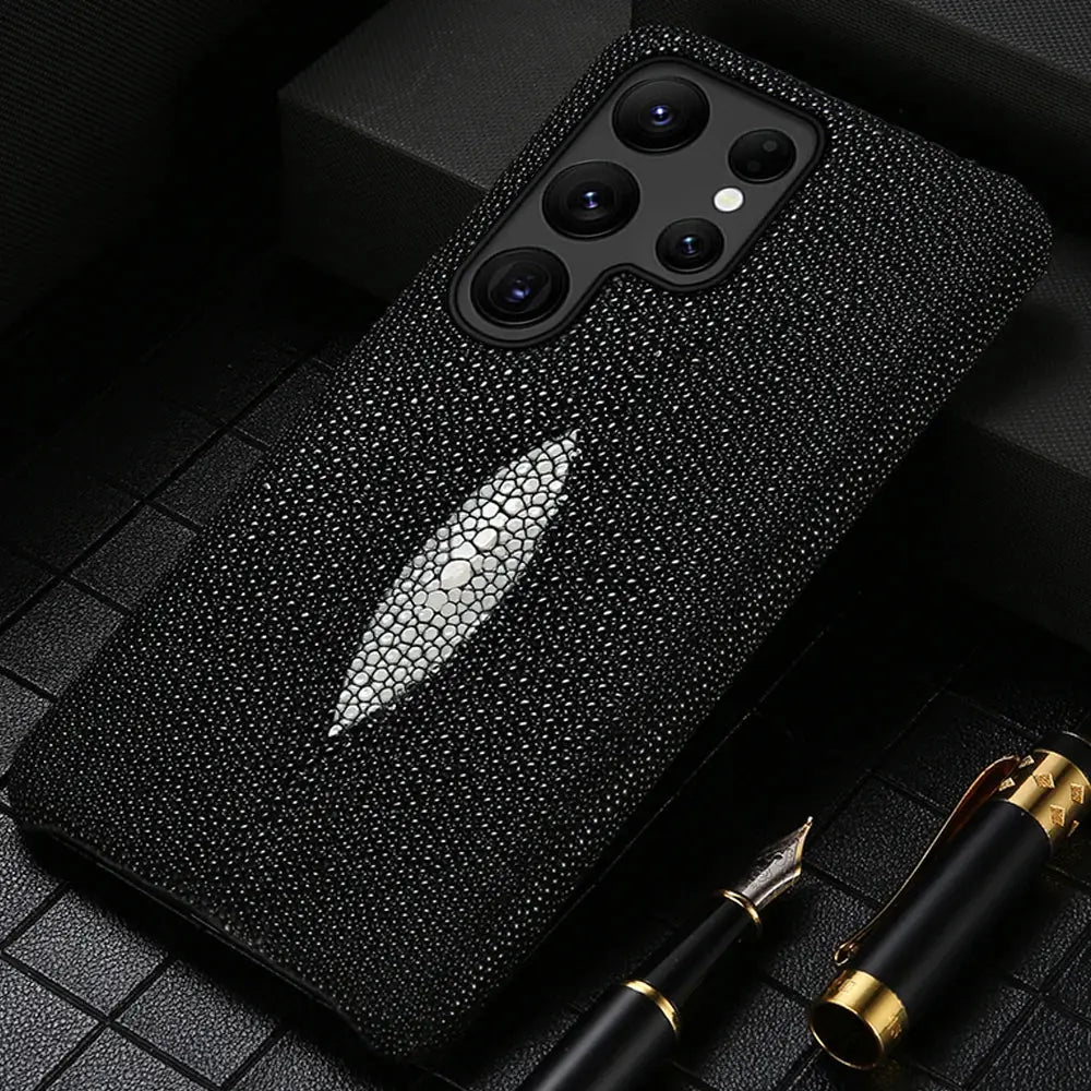 Genuine Stingray Leather Phone Case for Samsung galaxy S24 S21 S22 S23 Ultra S20 FE S10 Plus Note 20 10 A54 5G A53 A52S A52 Pinnacle Luxuries