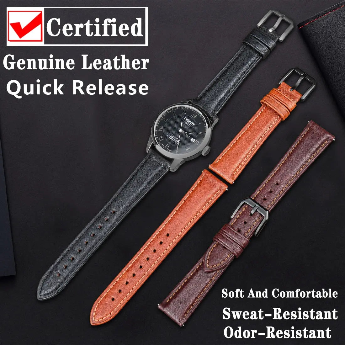 Elegance Leather Watch Band Collection For Samsung Galaxy Watch 6 & Watch 6 Classic Pinnacle Luxuries