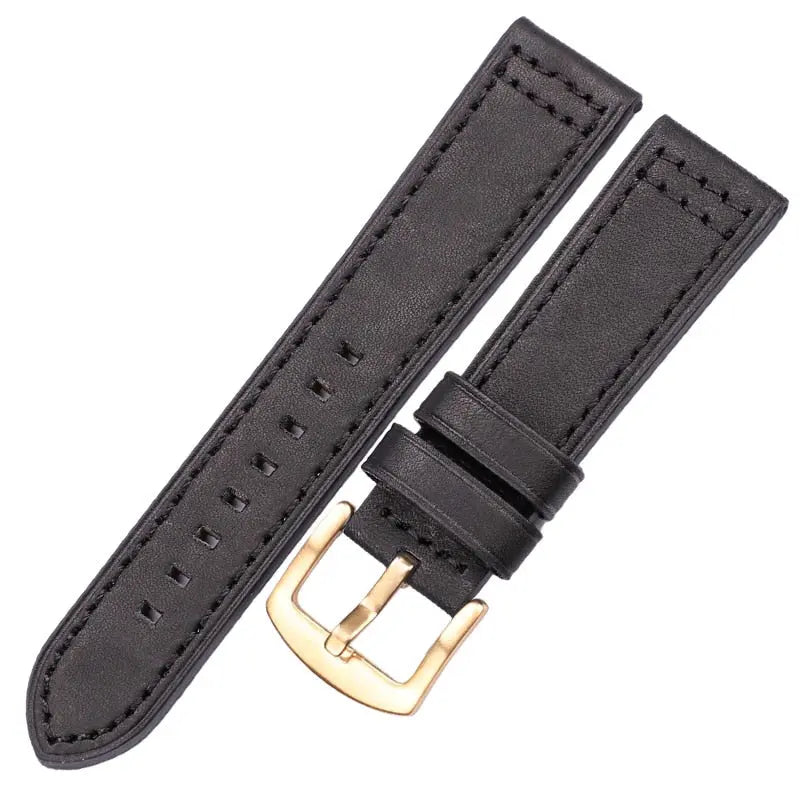 PL Genuine Cowhide Hand Stitched Leather Watch Band 18mm 20mm 22mm 24mm Pinnacle Luxuries