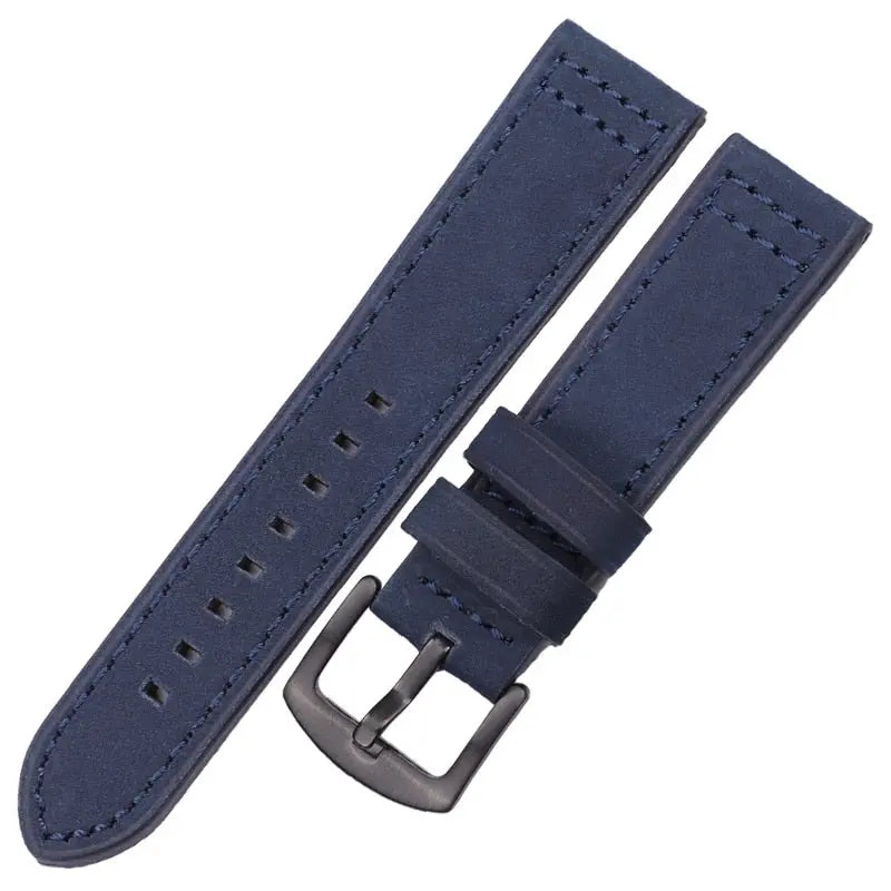 PL Genuine Cowhide Hand Stitched Leather Watch Band 18mm 20mm 22mm 24mm Pinnacle Luxuries