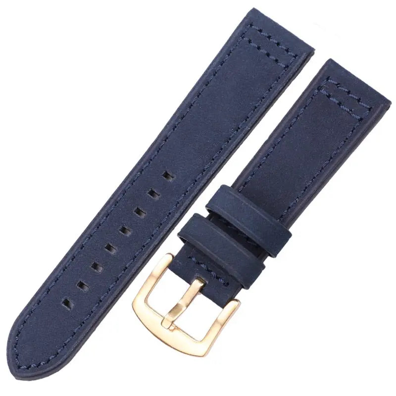 PL Genuine Cowhide Hand Stitched Leather Watch Band 18mm 20mm 22mm 24mm Pinnacle Luxuries