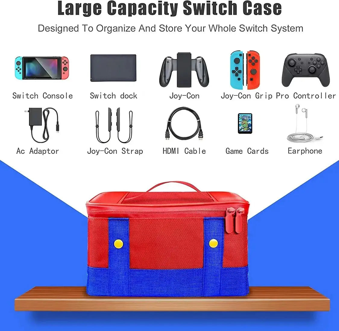 Large Carrying Protective Case for Nintendo Switch OLED Console Pro Controller Travel Storage Bag Case For Switch Accessories Pinnacle Luxuries