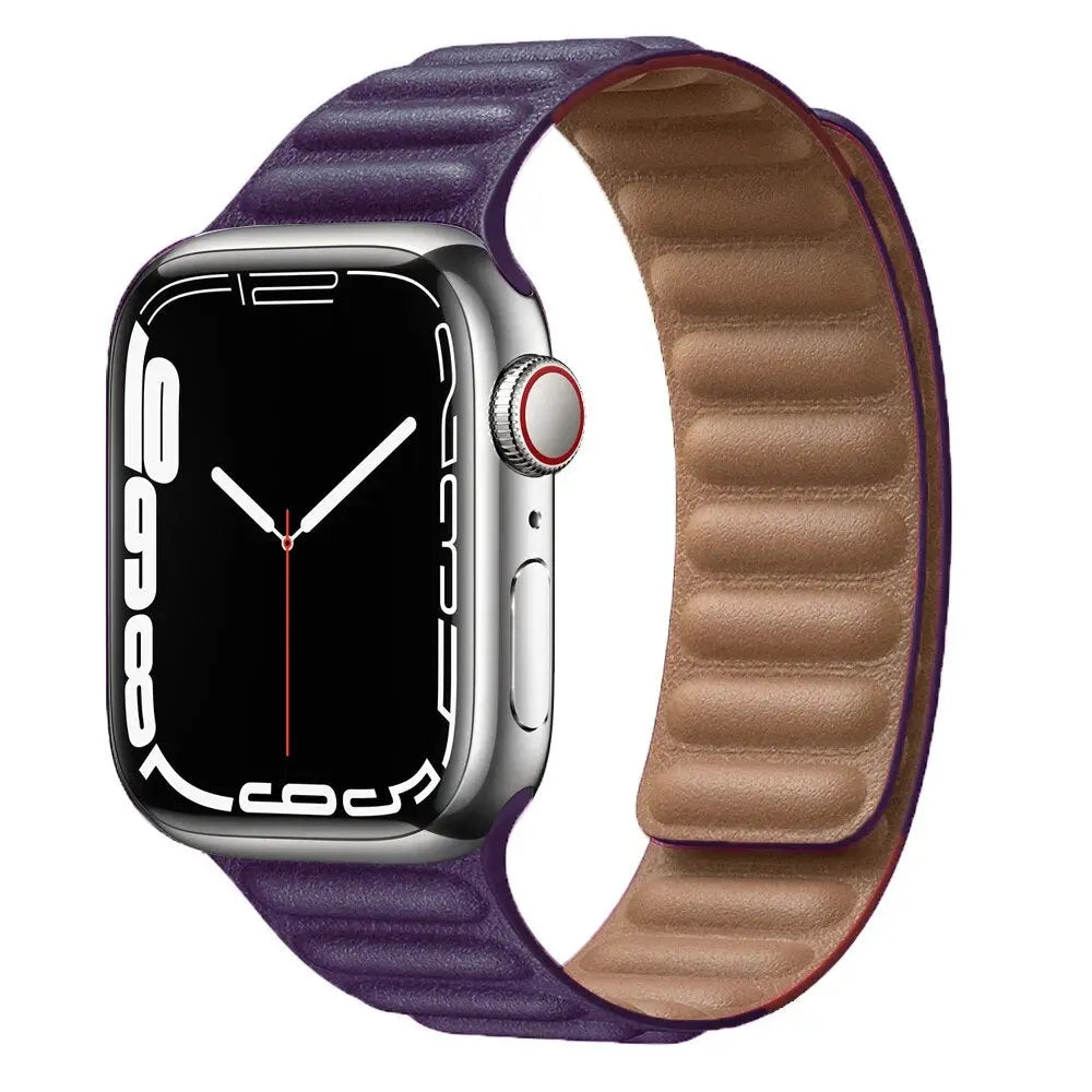 Luxe Leather Loop & Silicone Magnetic Bands for Apple Watch Series 9 & Ultra 2 - Pinnacle Luxuries