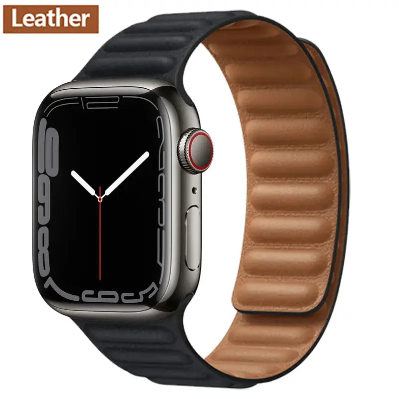 Luxe Leather Loop & Silicone Magnetic Bands for Apple Watch Series 9 & Ultra 2 - Pinnacle Luxuries