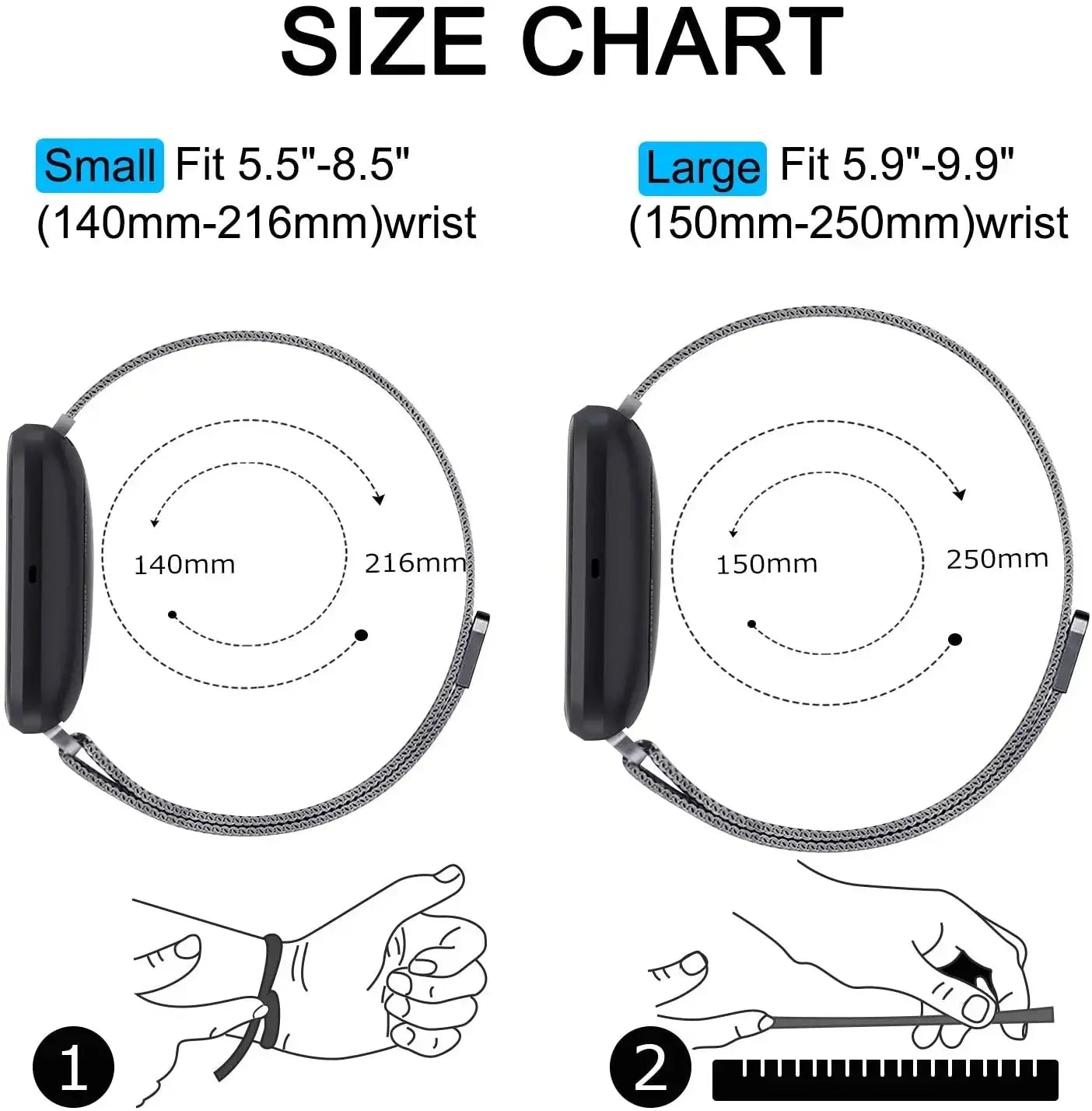 Milanese Loop strap for Fitbit versa 3 4 Band Sense/Lite Magnetic Metal Watchband Stainless Steel  Bracelet Fitbit versa 2 band Pinnacle Luxuries