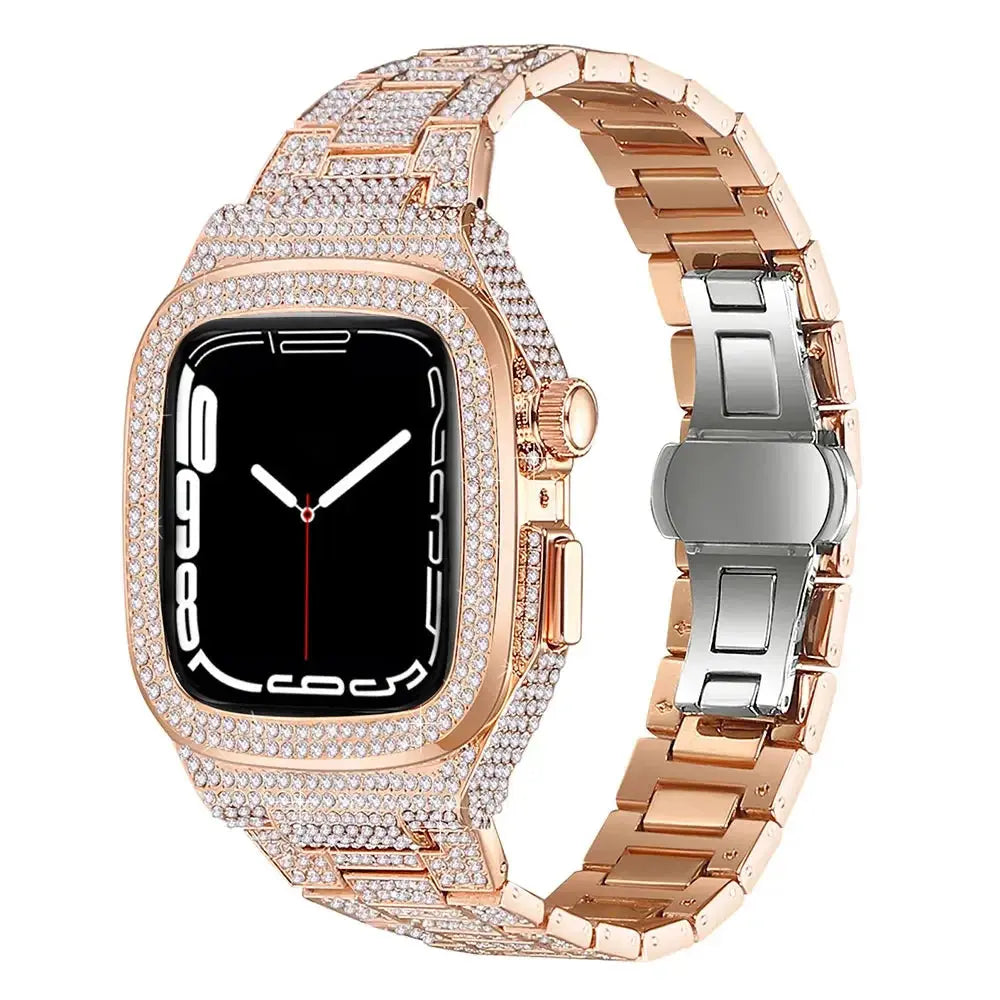 Crystal Radiance Steel Band for Apple Watch 44mm/45mm - Pinnacle Luxuries