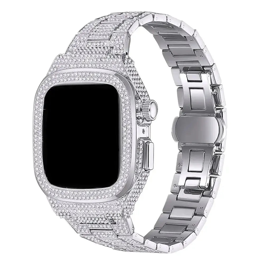 Crystal Radiance Steel Band for Apple Watch 44mm/45mm - Pinnacle Luxuries
