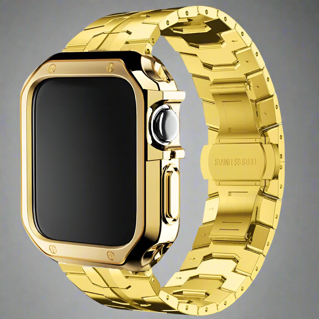 Luxury Metal Strap+TPU Case For Apple Watch Series 10 9 8 SE 46mm 42mm 45mm 41mm 44 40mm Stainless Steel Band iWatch Ultra2 49mm Pinnacle Luxuries