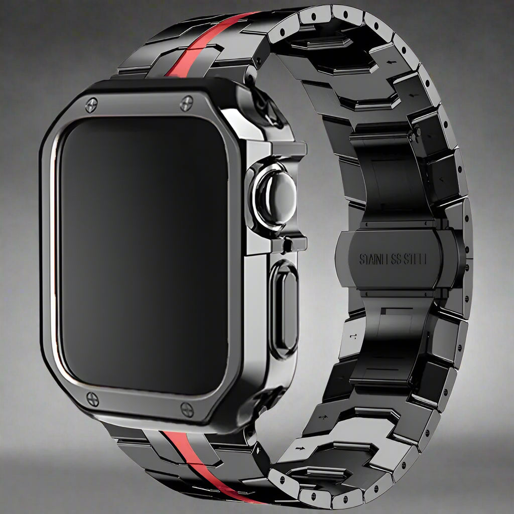 Luxury Metal Strap+TPU Case For Apple Watch Series 10 9 8 SE 46mm 42mm 45mm 41mm 44 40mm Stainless Steel Band iWatch Ultra2 49mm Pinnacle Luxuries