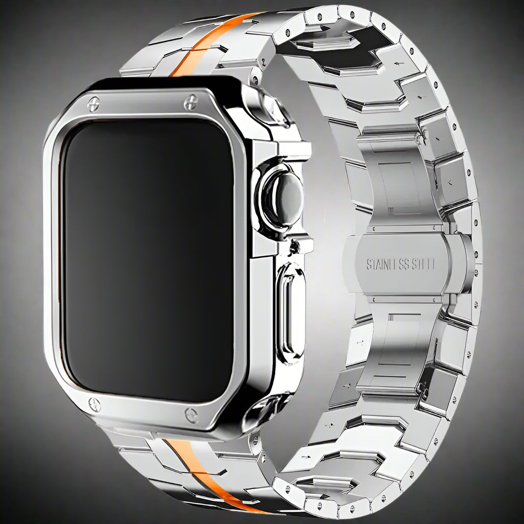 Luxury Metal Strap+TPU Case For Apple Watch Series 10 9 8 SE 46mm 42mm 45mm 41mm 44 40mm Stainless Steel Band iWatch Ultra2 49mm Pinnacle Luxuries