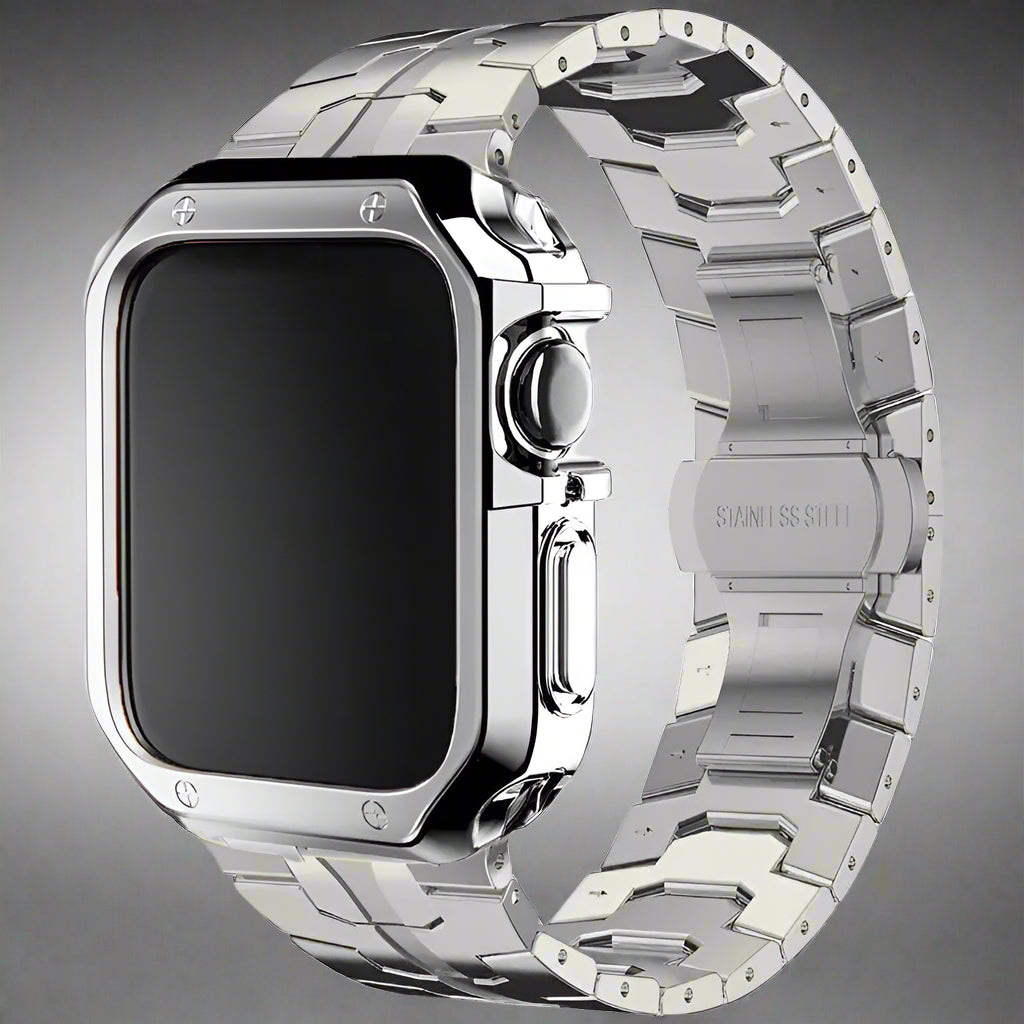 Luxury Metal Strap+TPU Case For Apple Watch Series 10 9 8 SE 46mm 42mm 45mm 41mm 44 40mm Stainless Steel Band iWatch Ultra2 49mm Pinnacle Luxuries