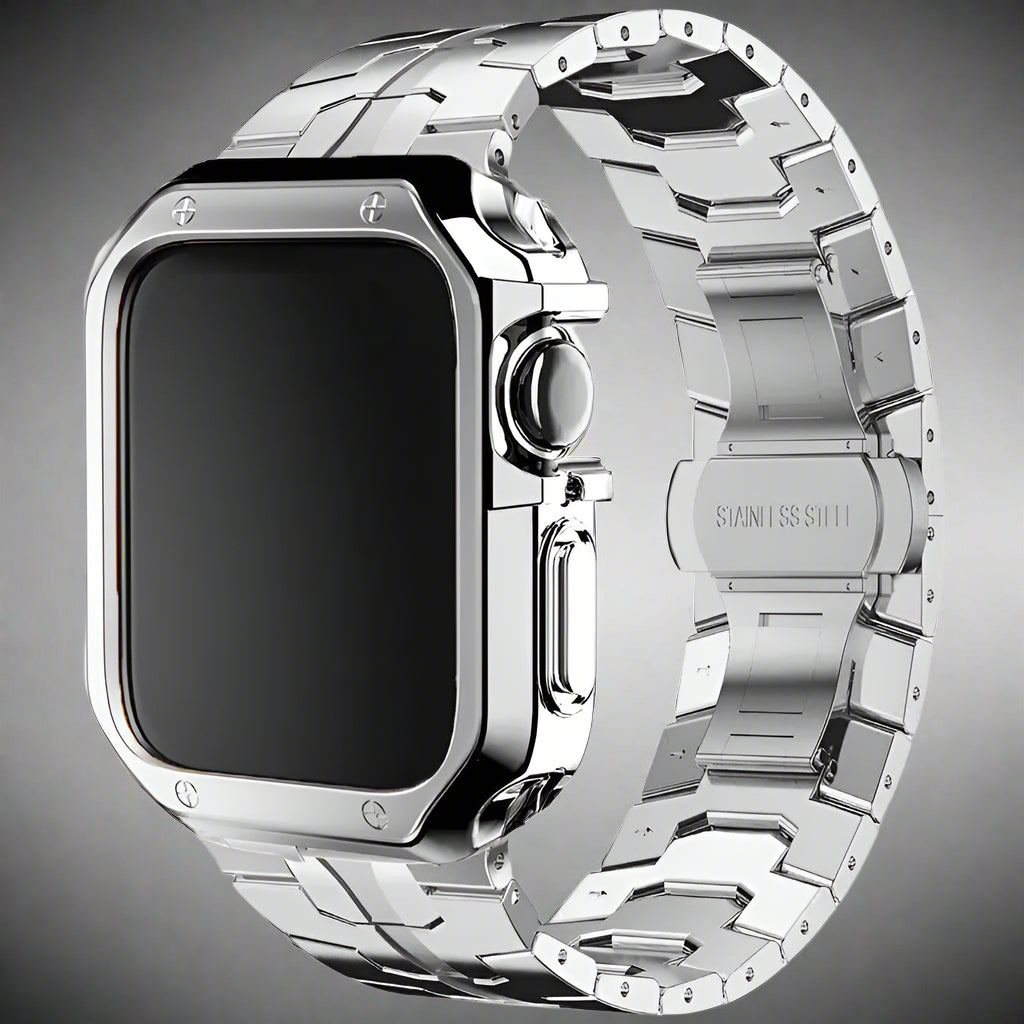 Luxury Metal Strap+TPU Case For Apple Watch Series 10 9 8 SE 46mm 42mm 45mm 41mm 44 40mm Stainless Steel Band iWatch Ultra2 49mm Pinnacle Luxuries