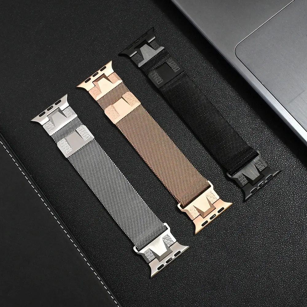 Magnetic Loop Strap For Apple Watch Ultra 2 1 49mm 45mm 42mm 44mm Milanese Band For iWatch Series 9 8 7 4 5 6 Se Luxury Bracelet Pinnacle Luxuries